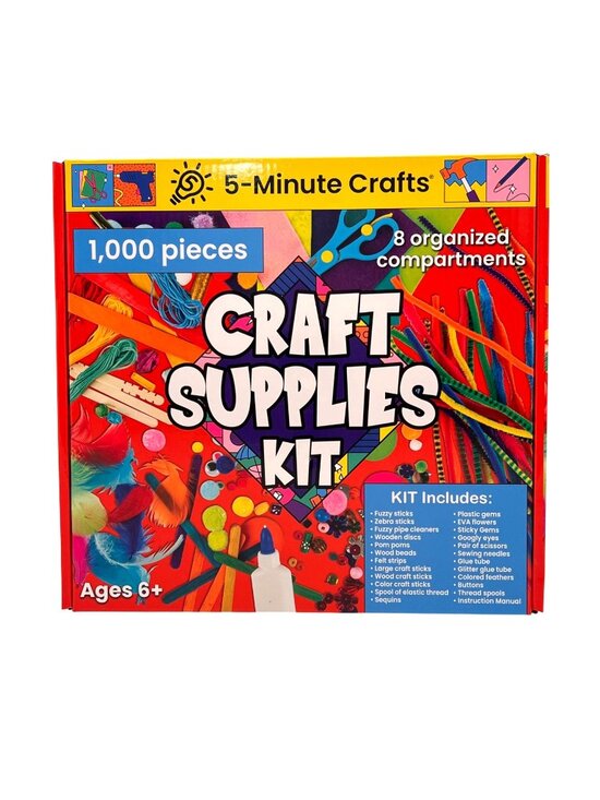 5-Minute Crafts Other - 5-Minute Crafts1000-Piece Craft Supplies Kit 8 Organized Compartments Ages 6+
